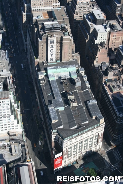 Empire state building, Uitzicht vanaf het Empire State Building, Macy's van bovenaf
